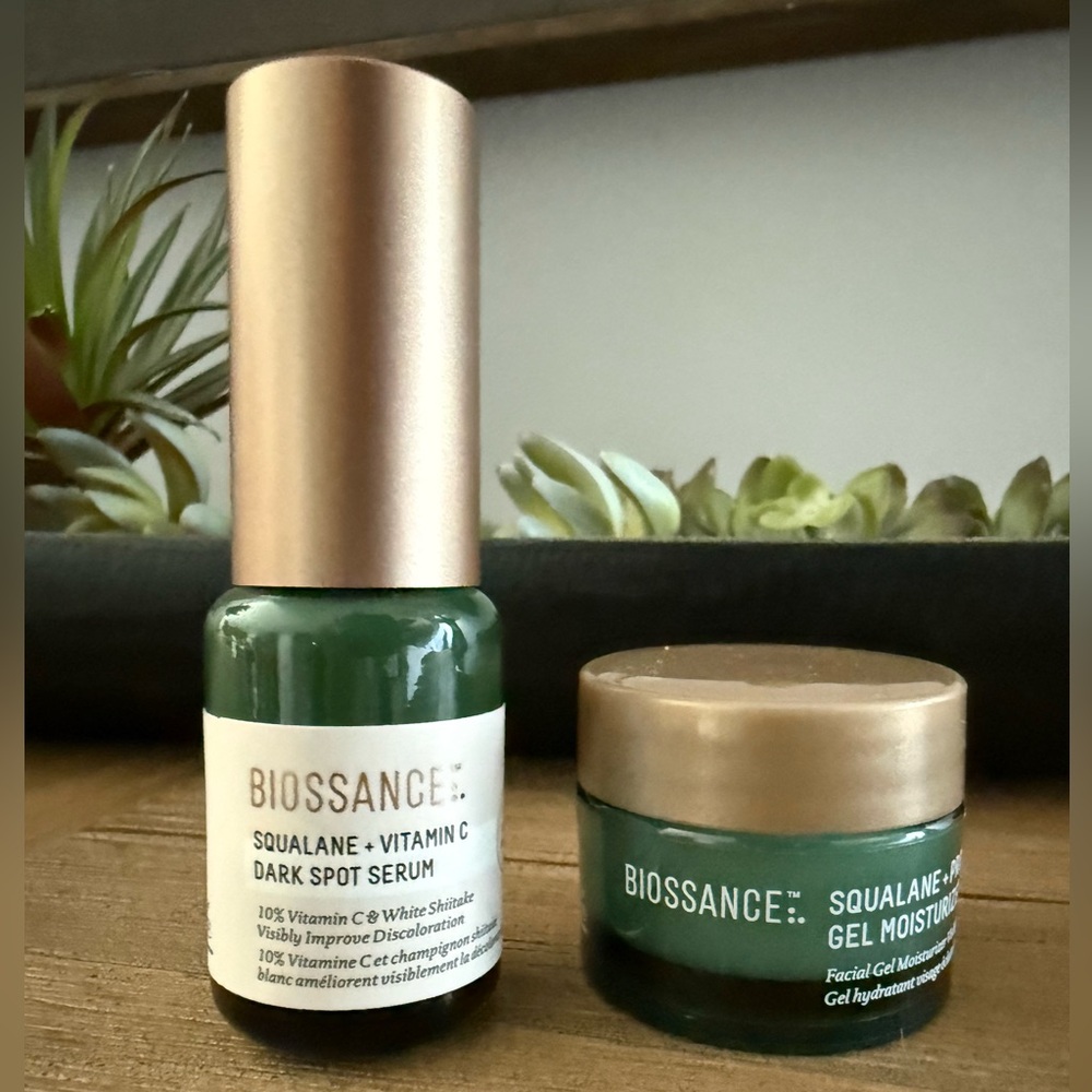 Biossance Squalane + Vitamin C Dark Spot Serum and Gel Moisturizer NEW